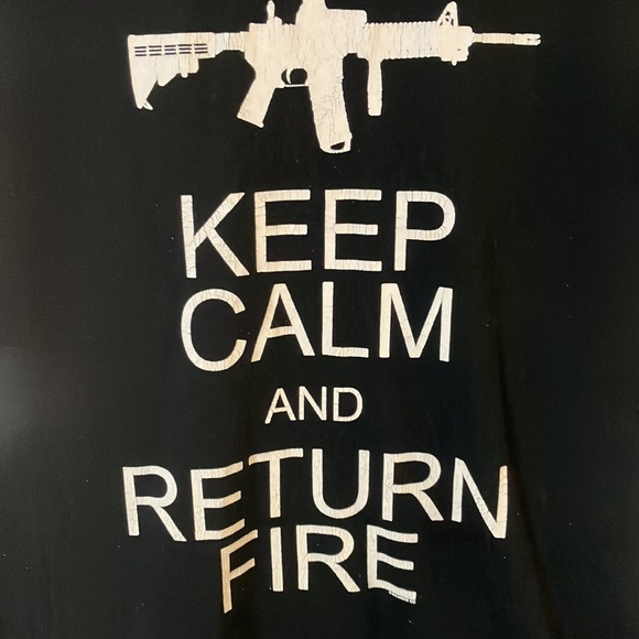 Keep calm and return fire tee - Picture 2 of 6